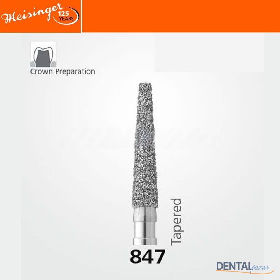 847 Sentetik Elmas Frez - 5 Adet - Konik