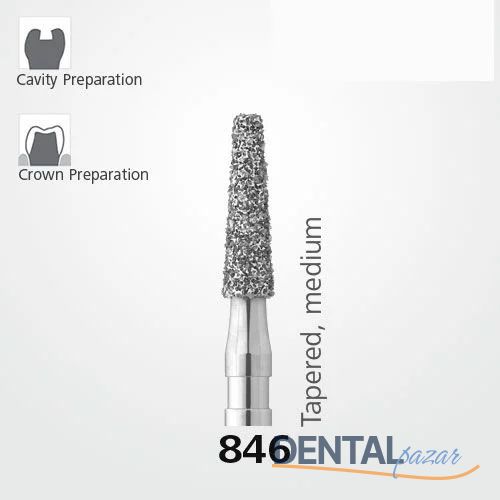 846 Sentetik Elmas Frez - 5 Adet - Konik