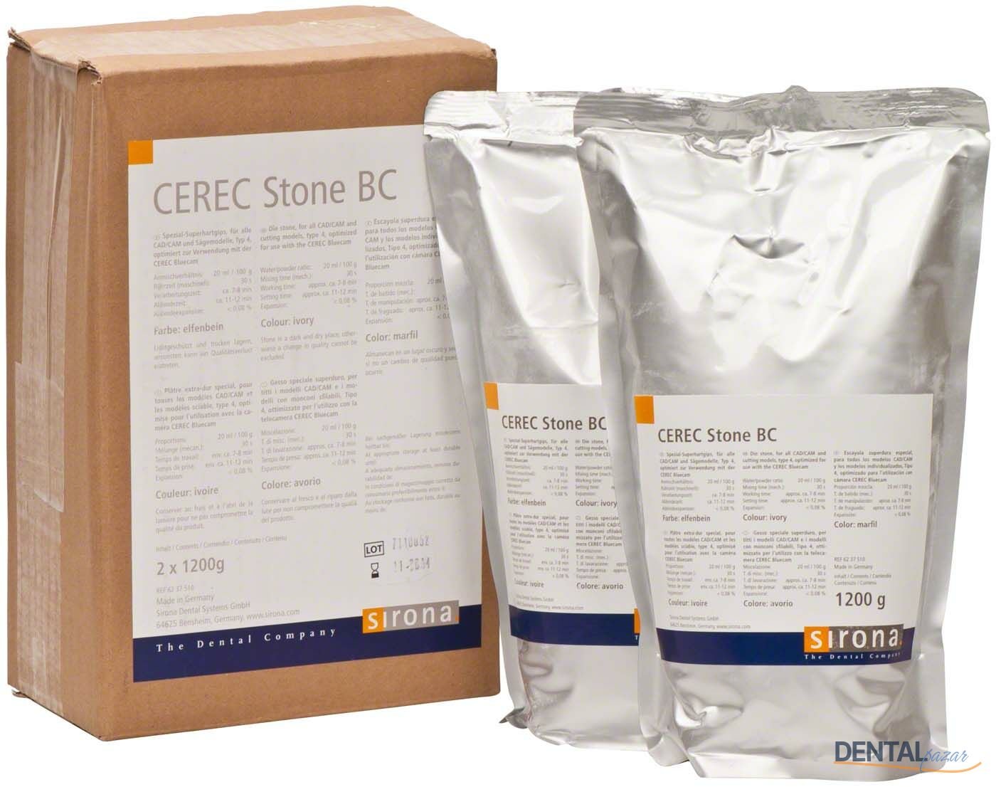 Cerec Stone Bc - Cerec Sert Alçı 2*1,2 kg