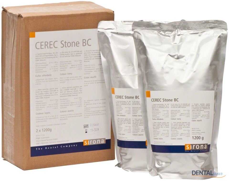 Cerec Stone Bc - Cerec Sert Alçı 2*1,2 kg