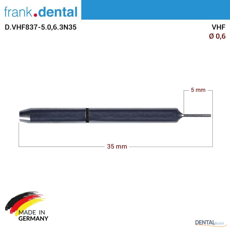VHF Elmas Cad Cam Drill 0,6 mm