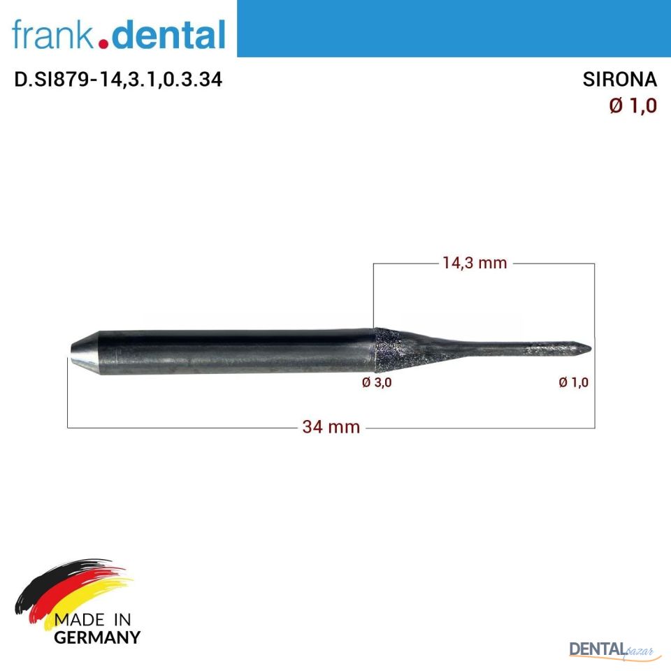 SIRONA Elmas Cad Cam Drill 1,0 mm