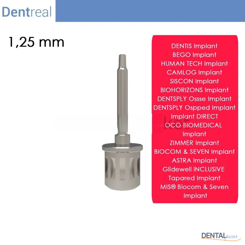 Dentis Implant için Screwdriver 1,25 mm