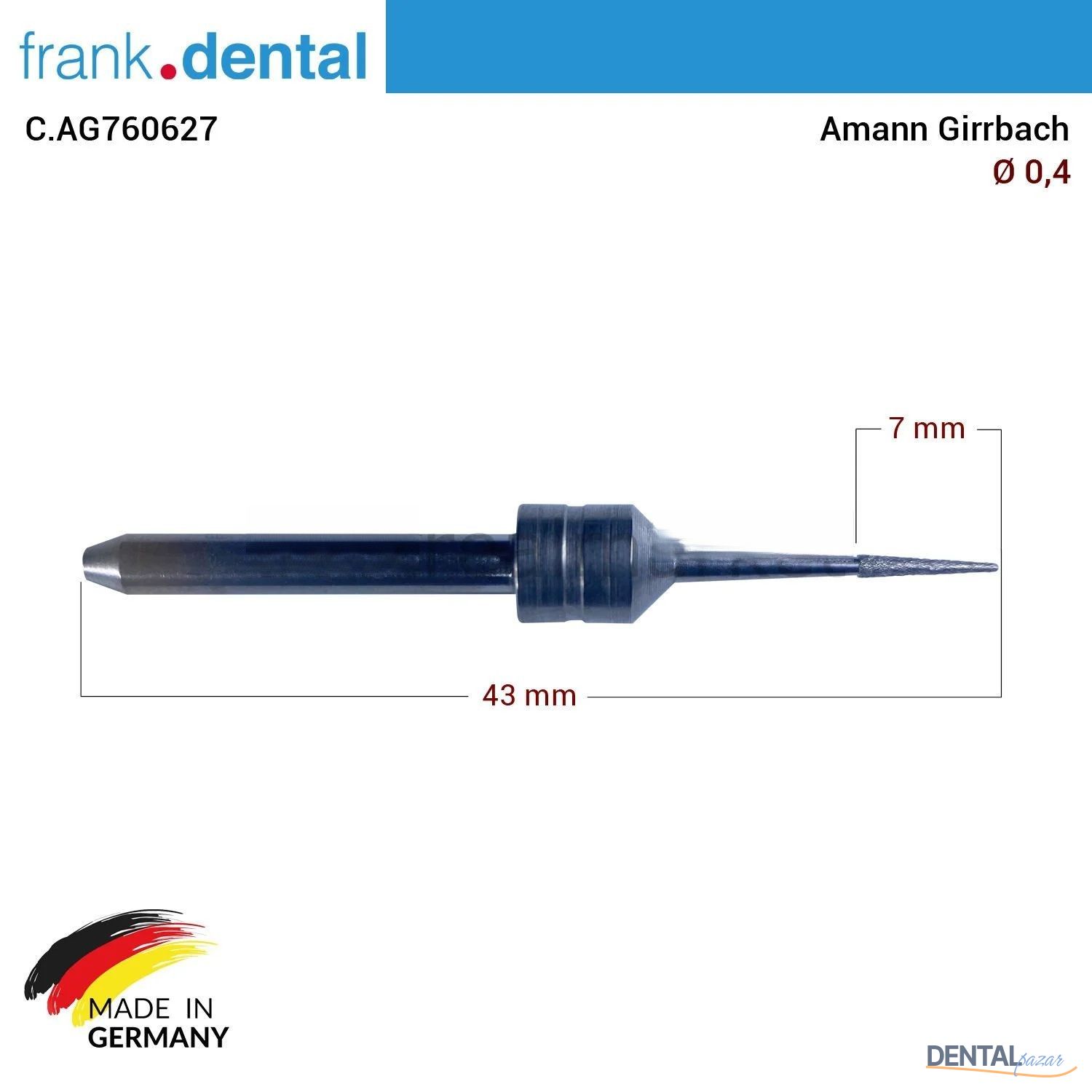 Amann Girrbach Elmas Cad Cam Drill 0,4 mm