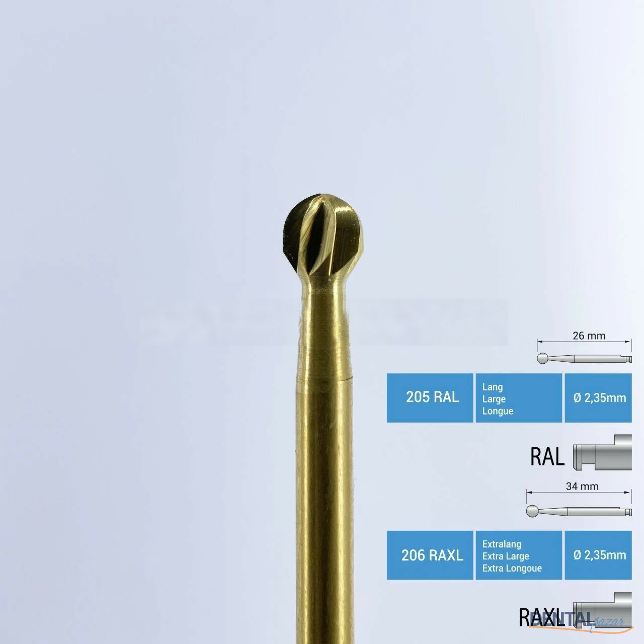 Titanyum Carpide Cerrahi Frez Rond - 141 RAL - RAXL