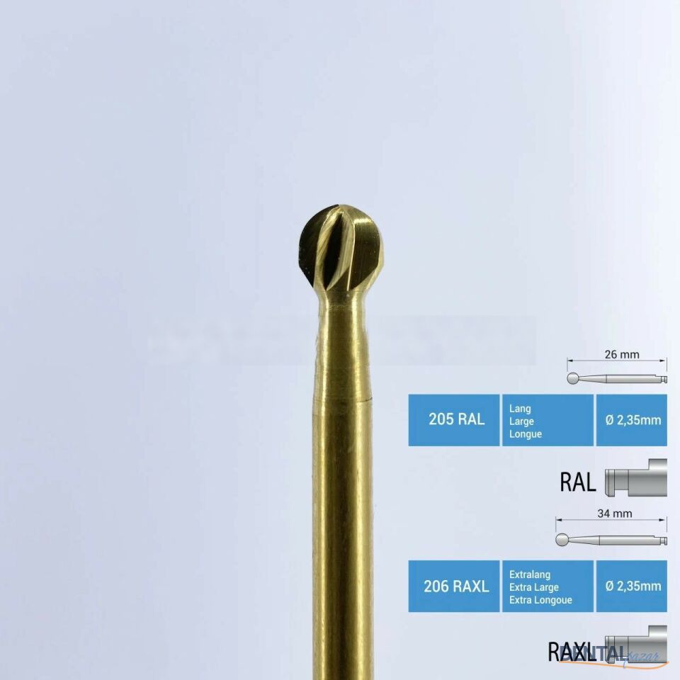 Titanyum Carpide Cerrahi Frez Rond - 141 RAL - RAXL