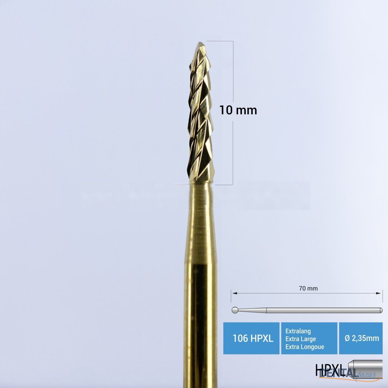 Titanyum KBB Lindemann Cerrahi Frez 70 mm - 166A HPXL