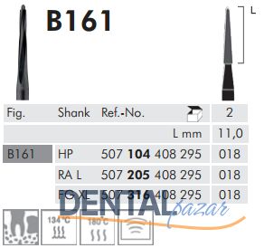B161 Cerrahi Frez Black Cobra - 2 Adet