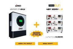 Sunon-IV 8KW Inverter + 3x48V 100Ah Lityum Akü Off-Grid Hibrit Paketi