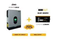 E-Sun 1.6KW Inverter + 12.8V 200Ah Lityum Akü Off-Grid Hibrit Paketi