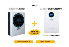 Sunon-IV 5.6KW Inverter + Li-sun 51.2V 300Ah Lityum Akü Off-Grid Hibrit Paketi