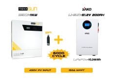 Mexx 11KW Inverter + Li-sun 51.2V 200Ah Lityum Akü Off-Grid Hibrit Paketi