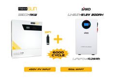 Mexx 11KW Inverter + Li-sun 51.2V 200Ah Lityum Akü Off-Grid Hibrit Paketi