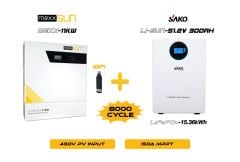 Mexx 11KW Inverter + Li-sun 51.2V 300Ah Lityum Akü Off-Grid Hibrit Paketi
