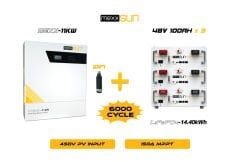 Mexx 11KW Inverter + 3x48V 100Ah Lityum Akü Off-Grid Hibrit Paketi