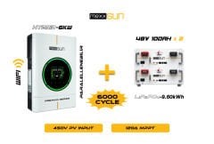 Mexx 6KW Inverter + 2x48V 100Ah Lityum Akü Off-Grid Hibrit Paketi