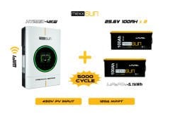 Mexx 4KW Inverter + 2x25.6V 100Ah Lityum Akü Off-Grid Hibrit Paketi