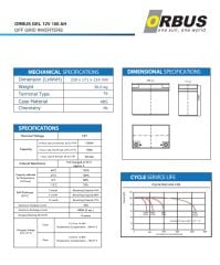 Orbus 12V 100 Amper Jel Akü