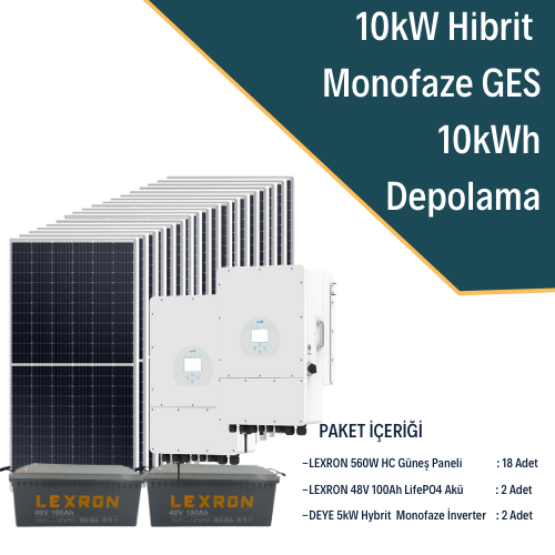 10KW MONOFAZE HİBRİT SİSTEM 1