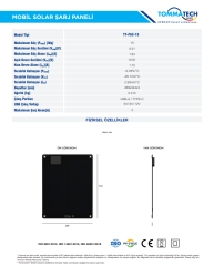 TommaTech Easy Life 15Wp Mobil Solar Şarj Paneli