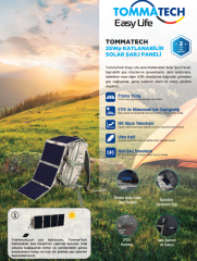 TommaTech Easy Life 25Wp Katlanabilir Güneş Paneli