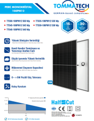 TommaTech 550Wp 108PM M12 HC-MB Güneş Paneli