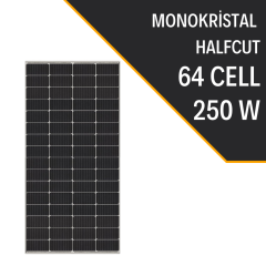 250W HALF CUT MONOKRİSTAL GÜNEŞ PANELİ