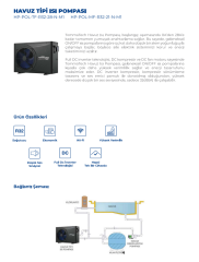 TommaTech 21kW Havuz Isı Pompası (MonoFaze)