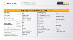 Solar Konnektör 2 in 1 Paralel (10 adet)