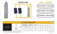 DC pompa 0,8Hp 600W (Screw Type) (4SS600-48N)
