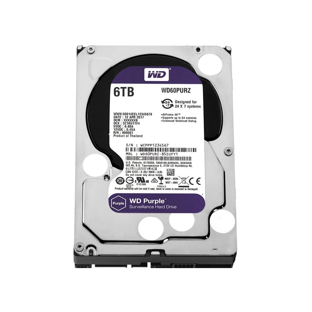 WESTERN DIGITAL 6 TB HDD PURPLE SERİSİ