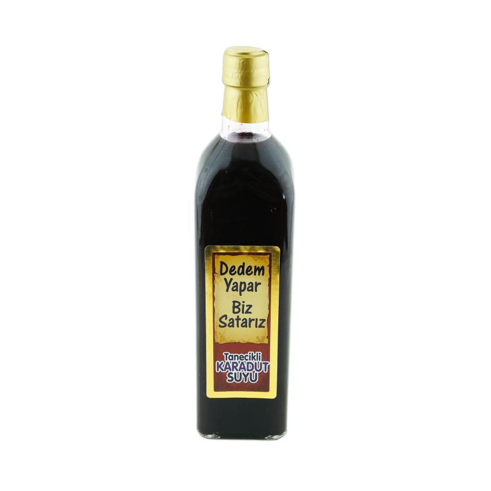 Doğal Karadut Suyu Maresca Koyu Renk Cam Şişe 1000 Ml.