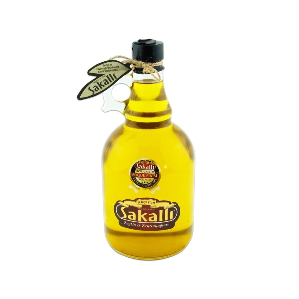 SOĞUK SIKIM SIZMA ZEYTİNYAĞI GALON ŞEFFAF CAM ŞİŞE 1000 ML.