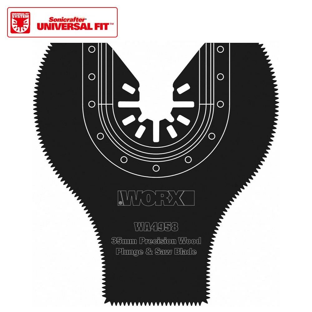 WORX WA4958 Çok Amaçlı Raspalama Makinası İçin 35x80mm 180˚ Ahşap, Fiberglas, PVC Universal Dalma/Kesme Bıçağı