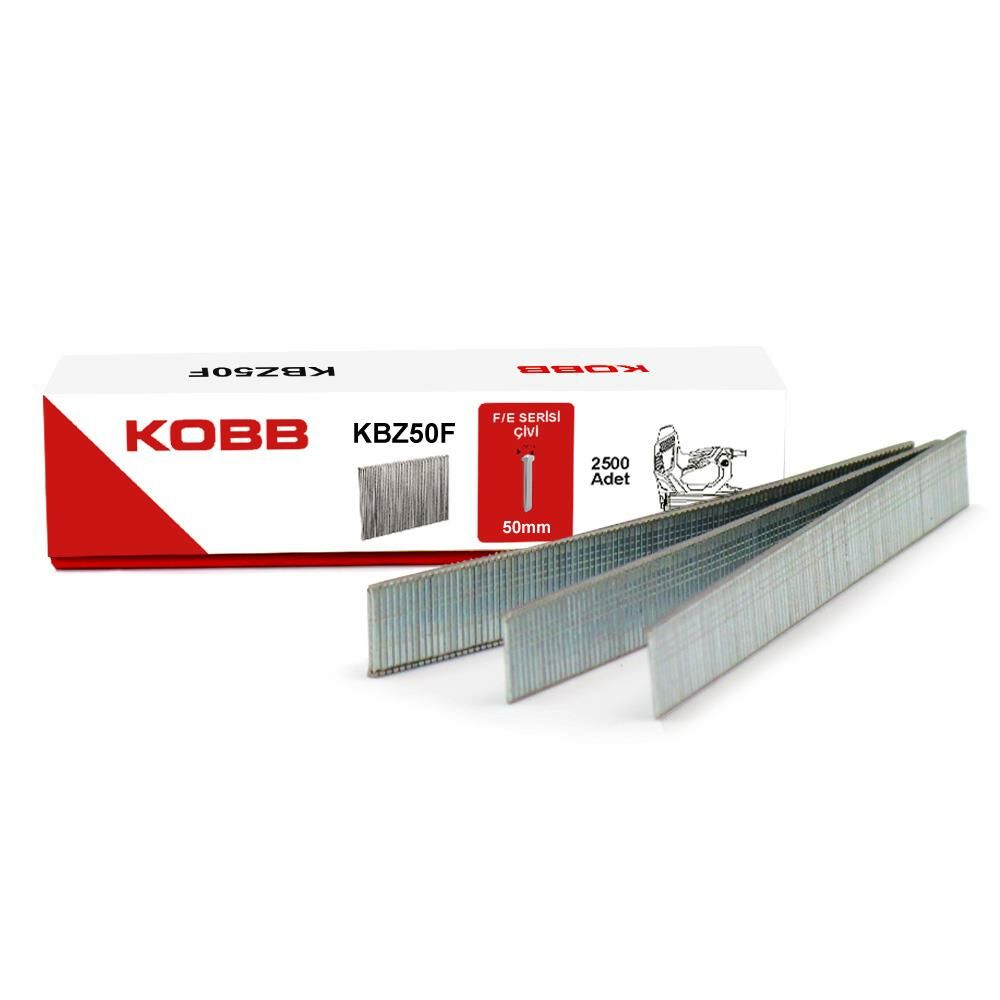 KOBB KBZ50F 50mm 2500 Adet F/E/J/8 Serisi Ağır Hizmet Tipi Kesik Başlı Çivi