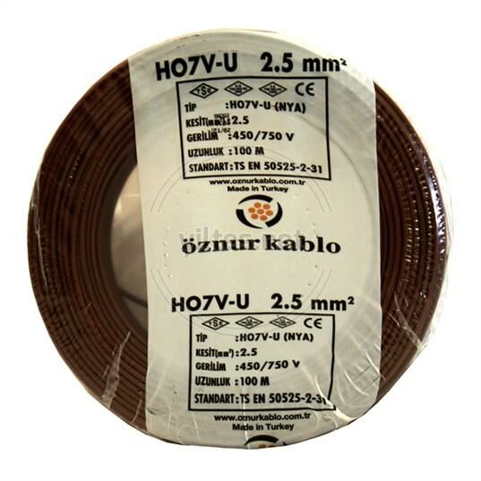 Öznur 2,5 Mm Nya Kablo - 100 Metre Kahverengi