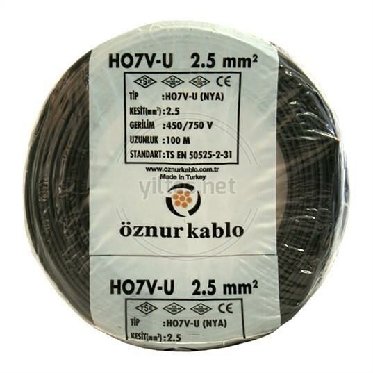 Öznur 2,5 Mm Nya Kablo - 100 Metre Siyah