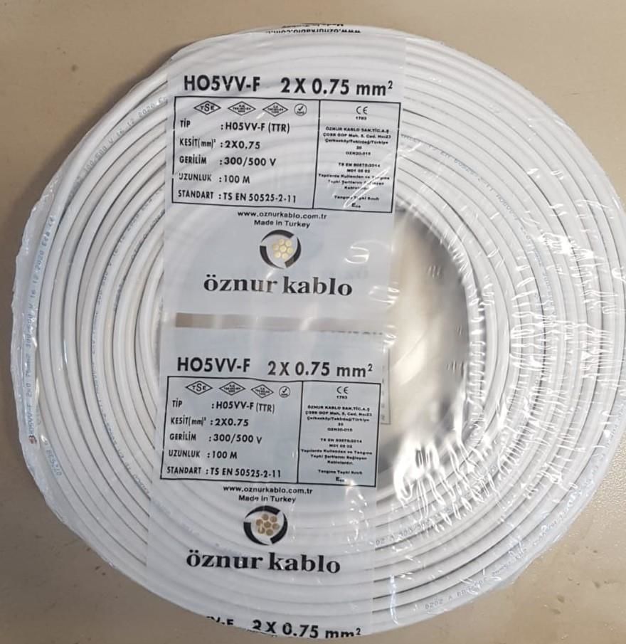 Öznur Kablo 2X0.75 Mm Ttr 100 Metre