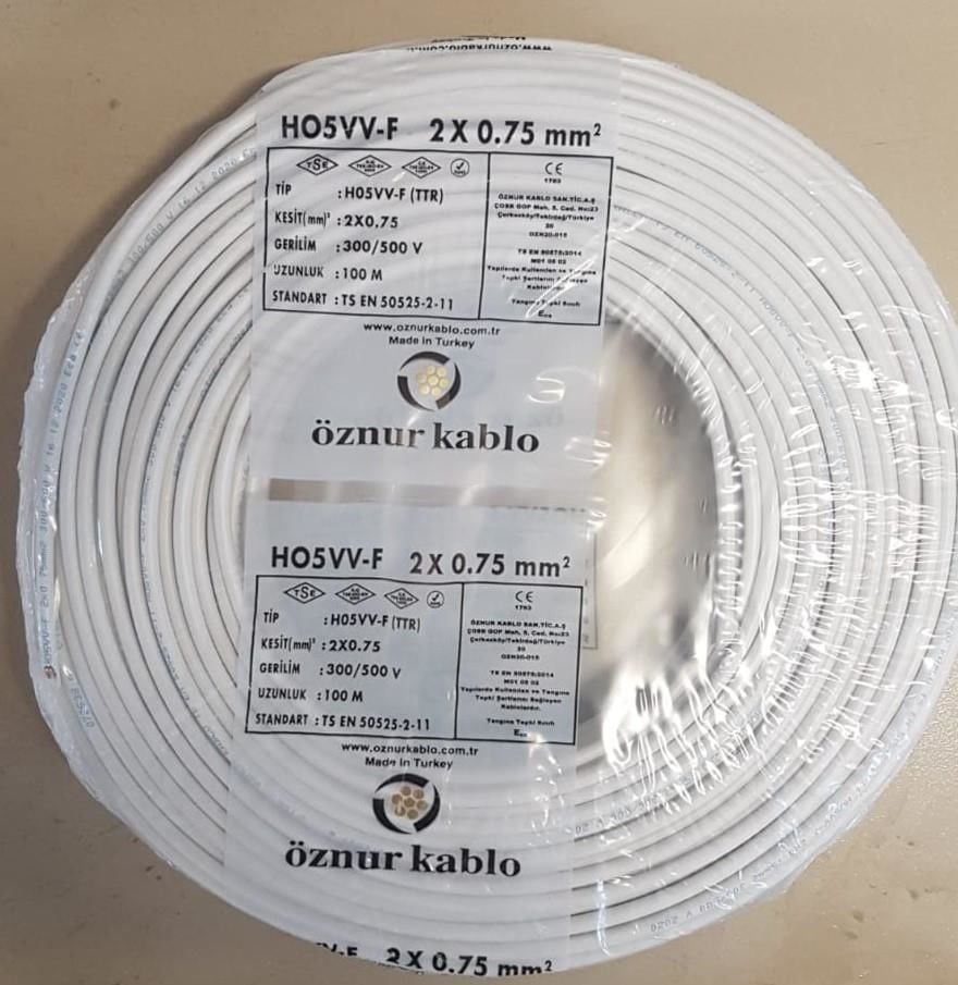 Öznur Kablo 2X0.75 Mm Ttr 100 Metre