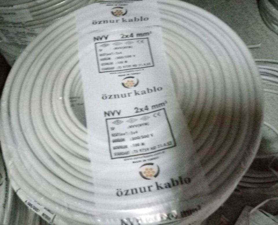 Öznur 2X4 NYM Antigron Tam Bakır TSE Kablo 100 METRE