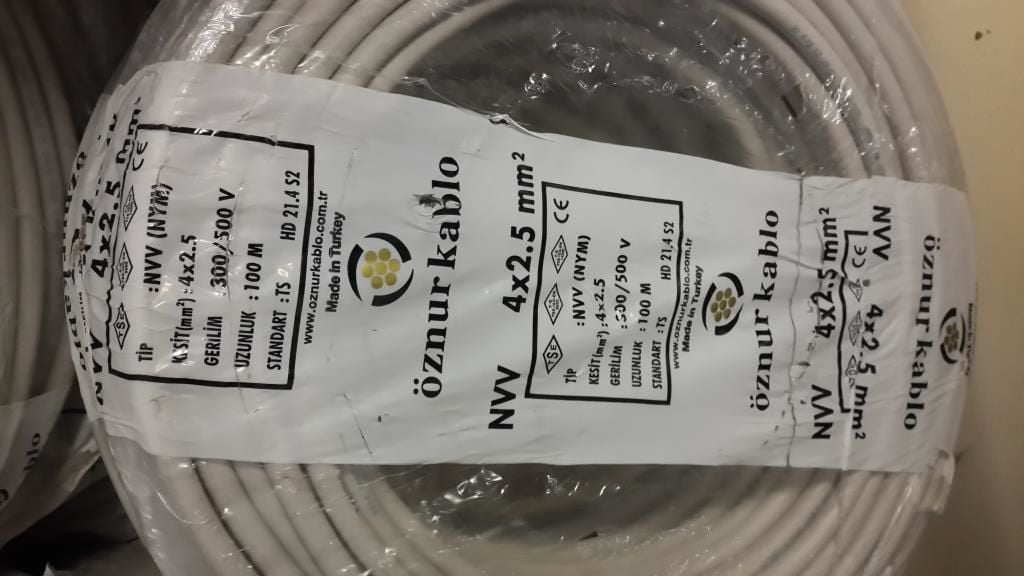 ÖZNUR 4X2.5 NYM ANTİGRON KABLO 100 MT