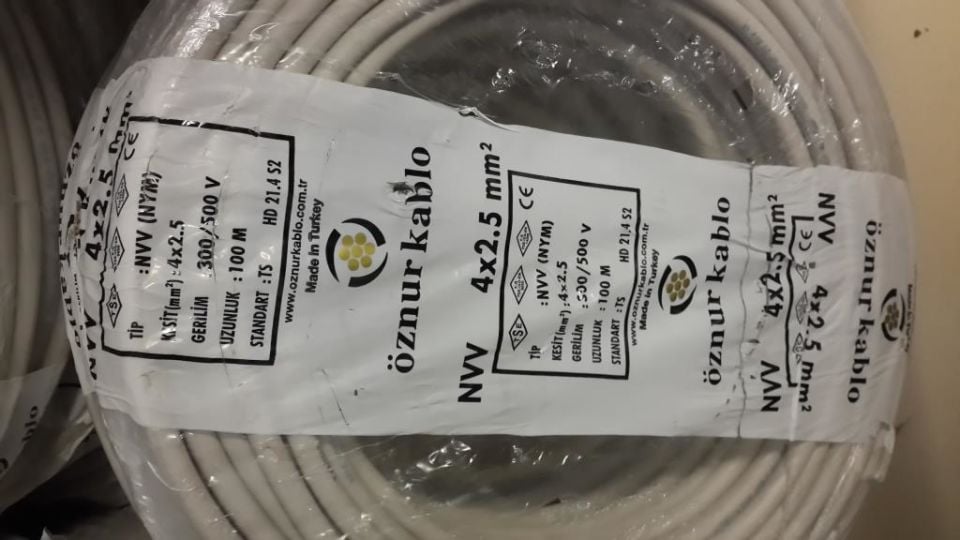 ÖZNUR 4X2.5 NYM ANTİGRON KABLO 100 MT