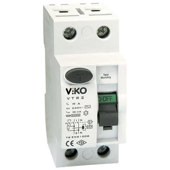 VİKO KAÇAK AKIM SİGORTASI MONOFAZE 2 KUTUPLU 32 AMPER 30 mA