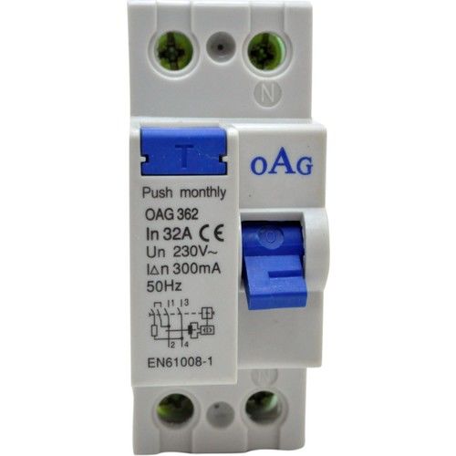 Oag 2X32A/300Ma Kaçak Akım Koruma Rölesi