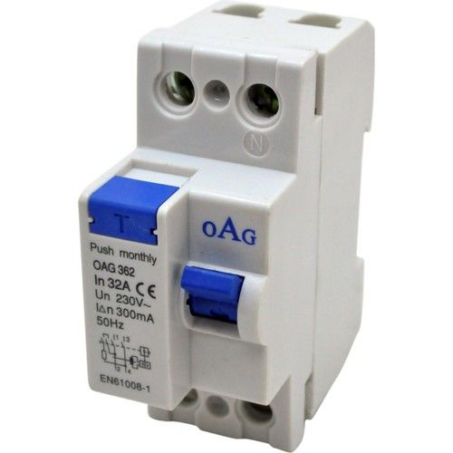 Oag 2X32A/300Ma Kaçak Akım Koruma Rölesi