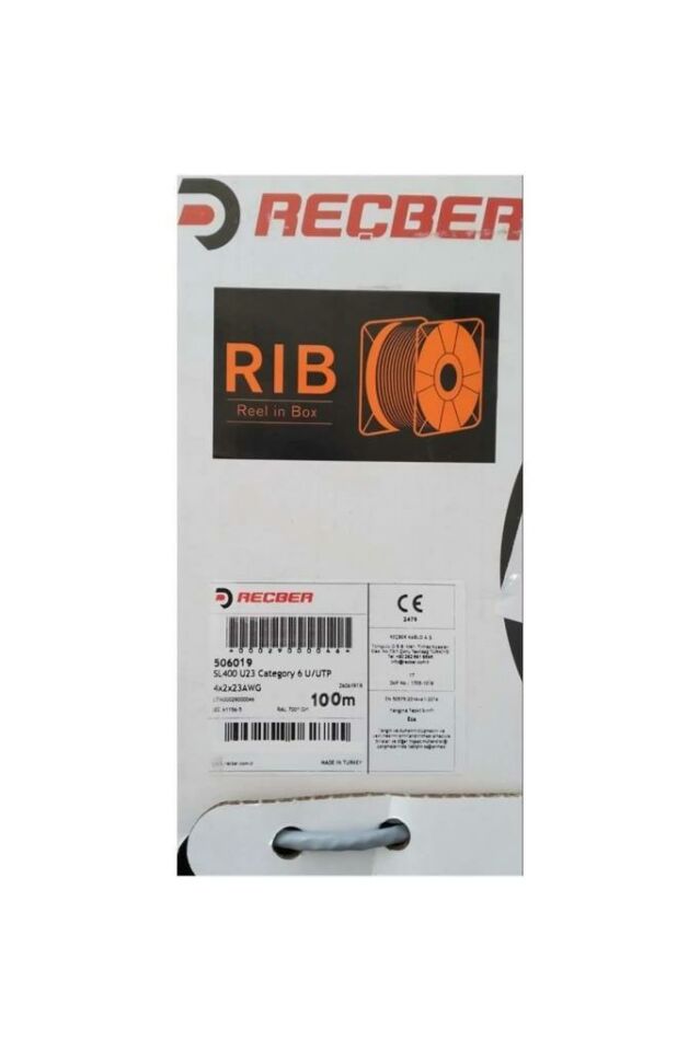 CAT6 GRİ KABLO SL400 U23 U/UTP 4x2x23AWG 100M