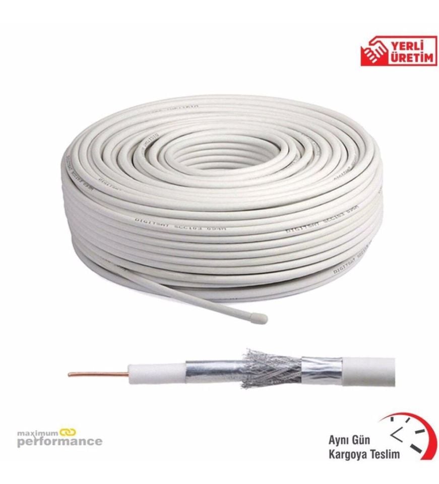 TV KABLOSU BEYAZ İZOLELİ 64 TEL CCA 300 METRE