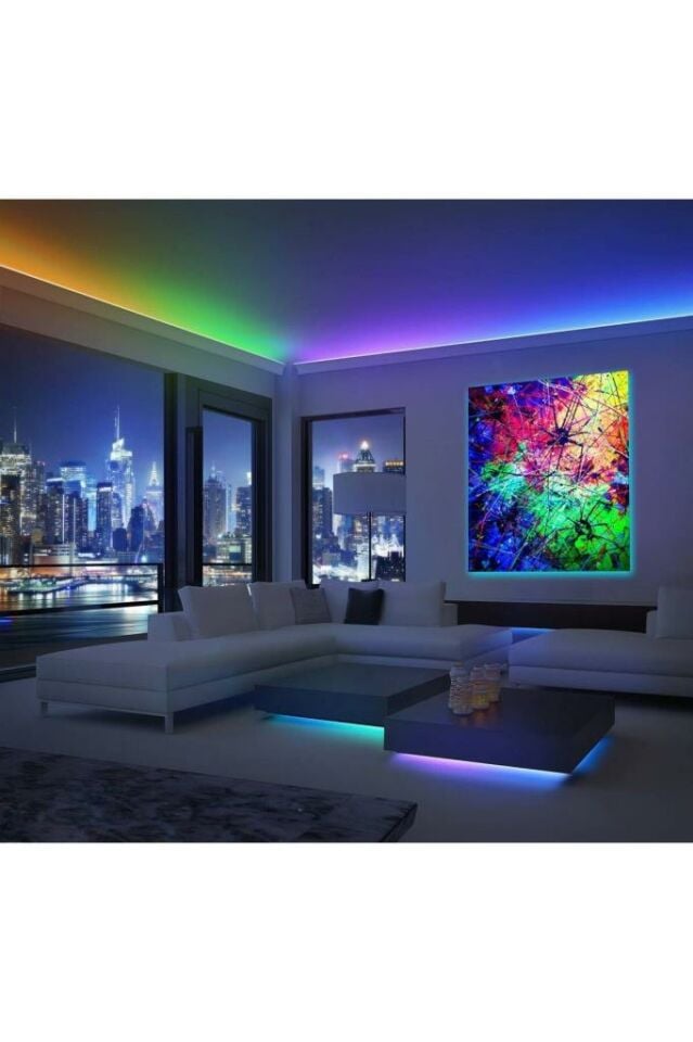 Led Işık Rgb Aydınlatma Animasyonlu 5 Metre Şerit Tak Çalıştır Kumandalı Trafolu Iç Ve Dış Mekan