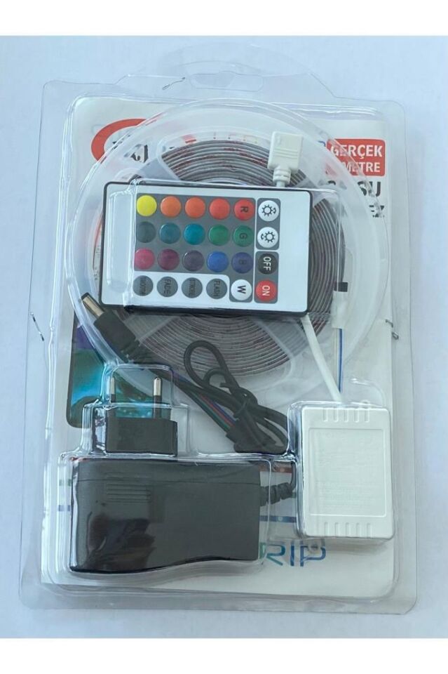 Led Işık Rgb Aydınlatma Animasyonlu 5 Metre Şerit Tak Çalıştır Kumandalı Trafolu Iç Ve Dış Mekan