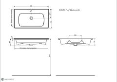 Saturn Flat Lavabo 80 Cm Extra